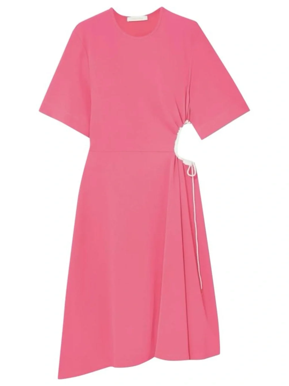 See by Chloé Cut Out Asymmetrical Pink Midi Dress - Picture 10 of 14